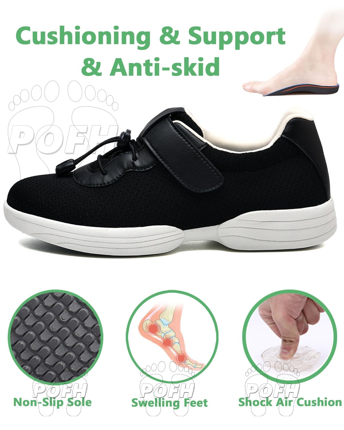 Scarpe Sportive Ortopediche Scarpe Traspiranti e Casual con Cuscino d'Aria Scarpe Ortopediche Antiscivolo per Cuscino d'Aria Scarpe da Passeggio Slip-on
