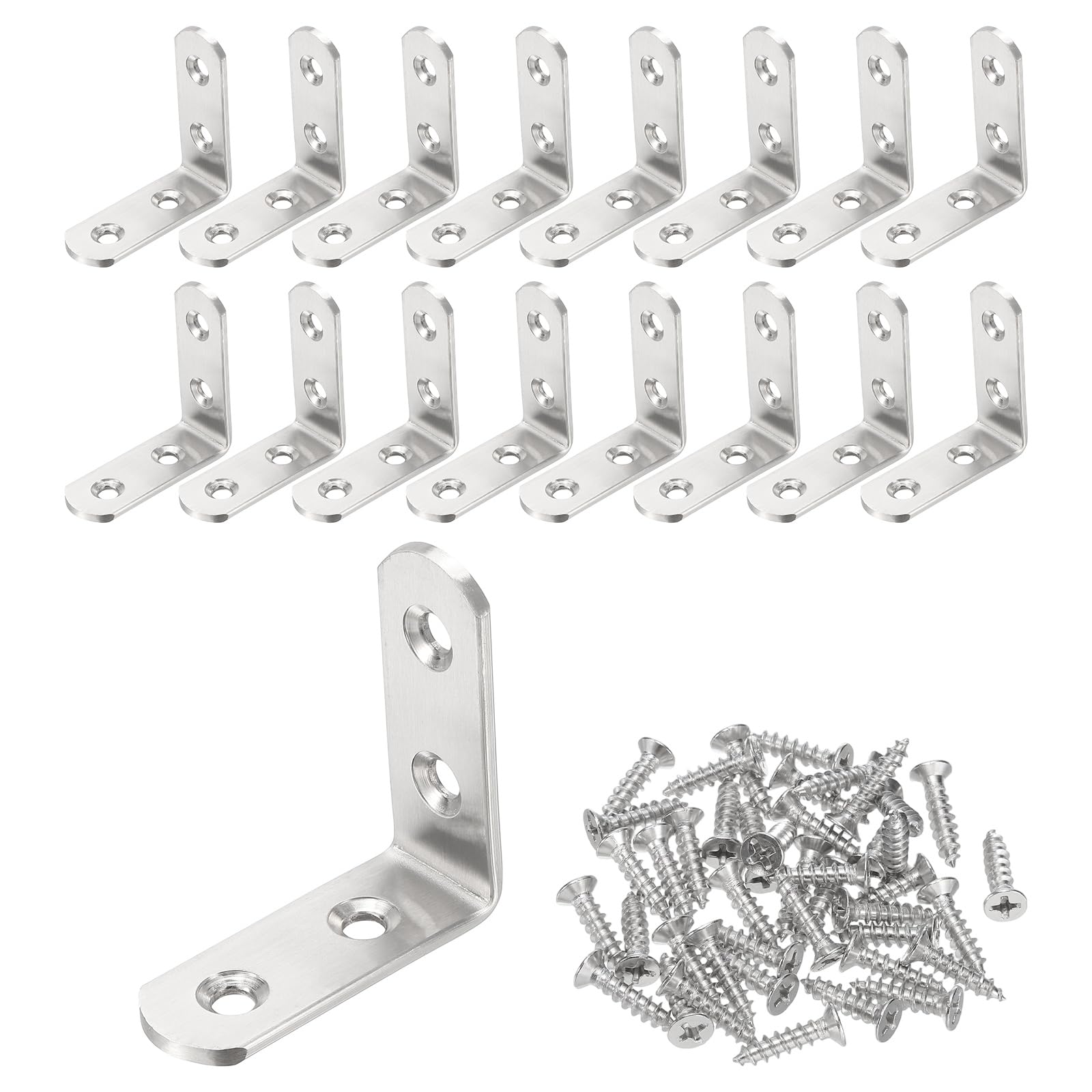 PATIKIL 16 Pcs Metal L-Shape Brackets