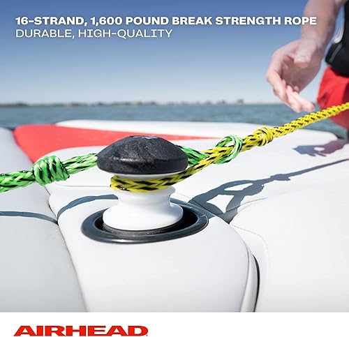 Miniatura 4 de Airhead ahsr-3 cuerda para esquí acuático con mango de radio y puño de EVA