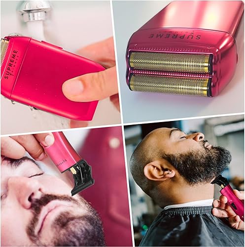 Miniatura 5 de Supreme Trimmer 2 en 1 DLC T-Shaper Trimmer & CRUNCH Foil Shaver  Maquinilla de afeitar eléctrica STF602 y ST5205 Kit de corte de pelo de barbero