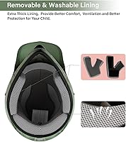 Vista 5 de TCT-MOTORPARTS DOT - Casco de motocross para niños y jóvenes, casco de cara completa para motocross, ATV, todoterreno, casco de cuatro ruedas, Bosque