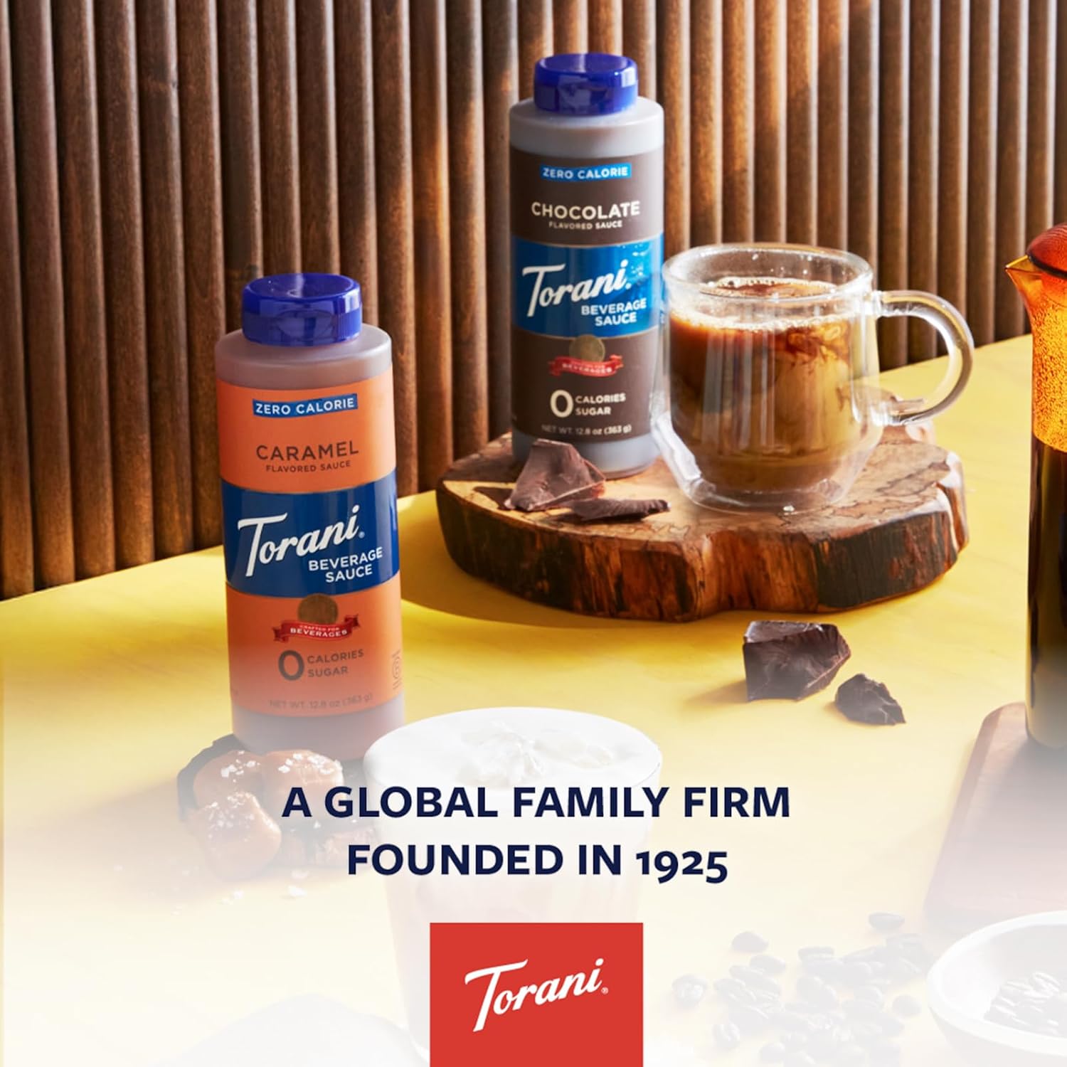 Torani Zero Calorie Caramel Dessert & Drink Sauce, 12.8 fl oz (Pack of 4)