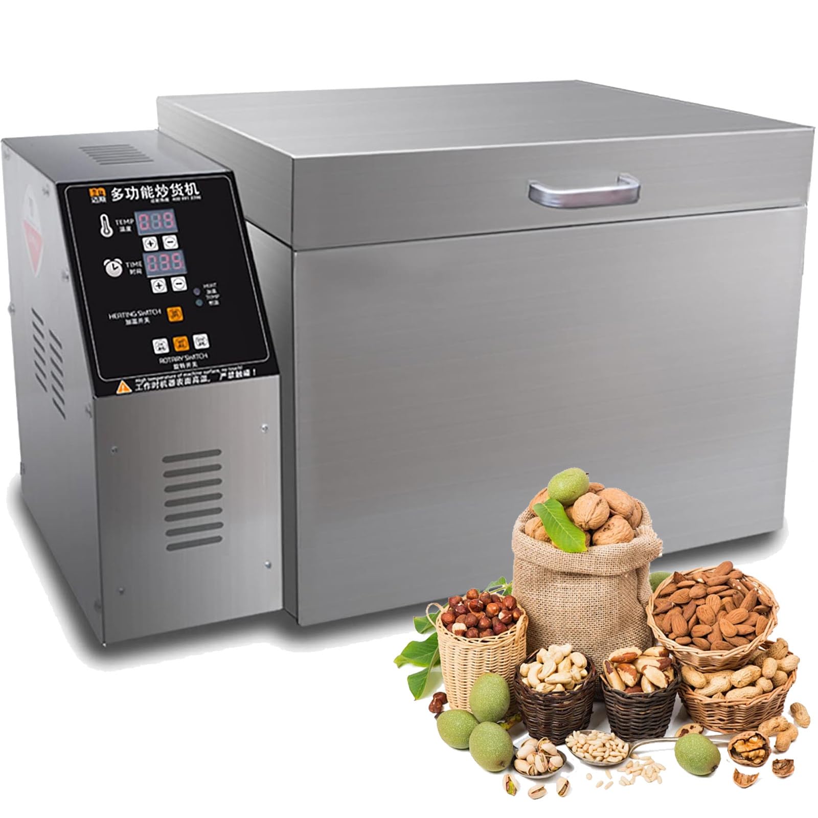 PtaTritious Coffee Roaster Machine for Home Use, Electric Coffee Bean Roaster Machine with Timer 0-350℃,Stainless Steel Nut Roaster Machine, for Coffee Roaster Nuts Bean 4000g