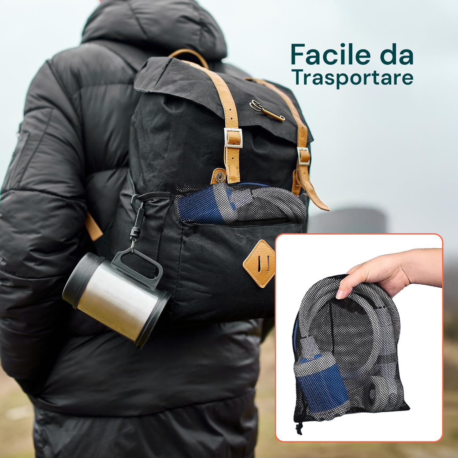 Avilia - Doccia da Giardino Portatile Elettrica Ricaricabile USB 5200 mAh con LED, Flusso 4‑5 L/Min, per Campeggio ed Escursioni, Facile da Usare, Compatta e Sicura