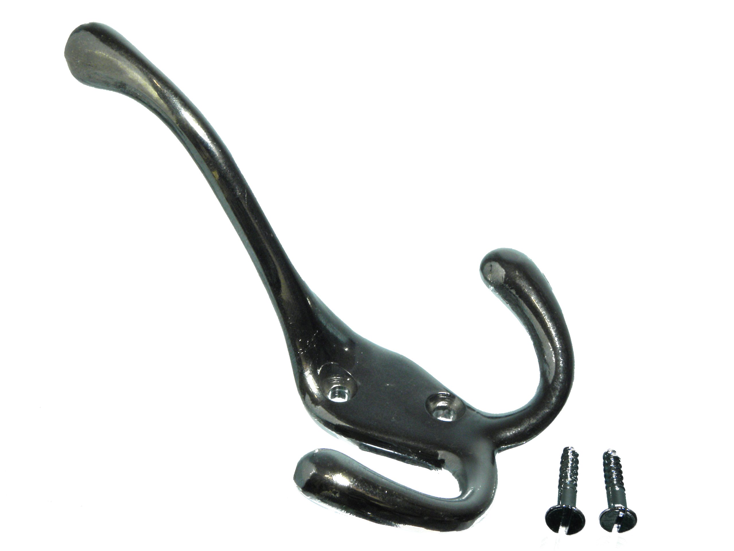 Onestopdiy.com Antique Effect 5 X Triple Hat And Coat Tri Hook – Antique Metal Finish