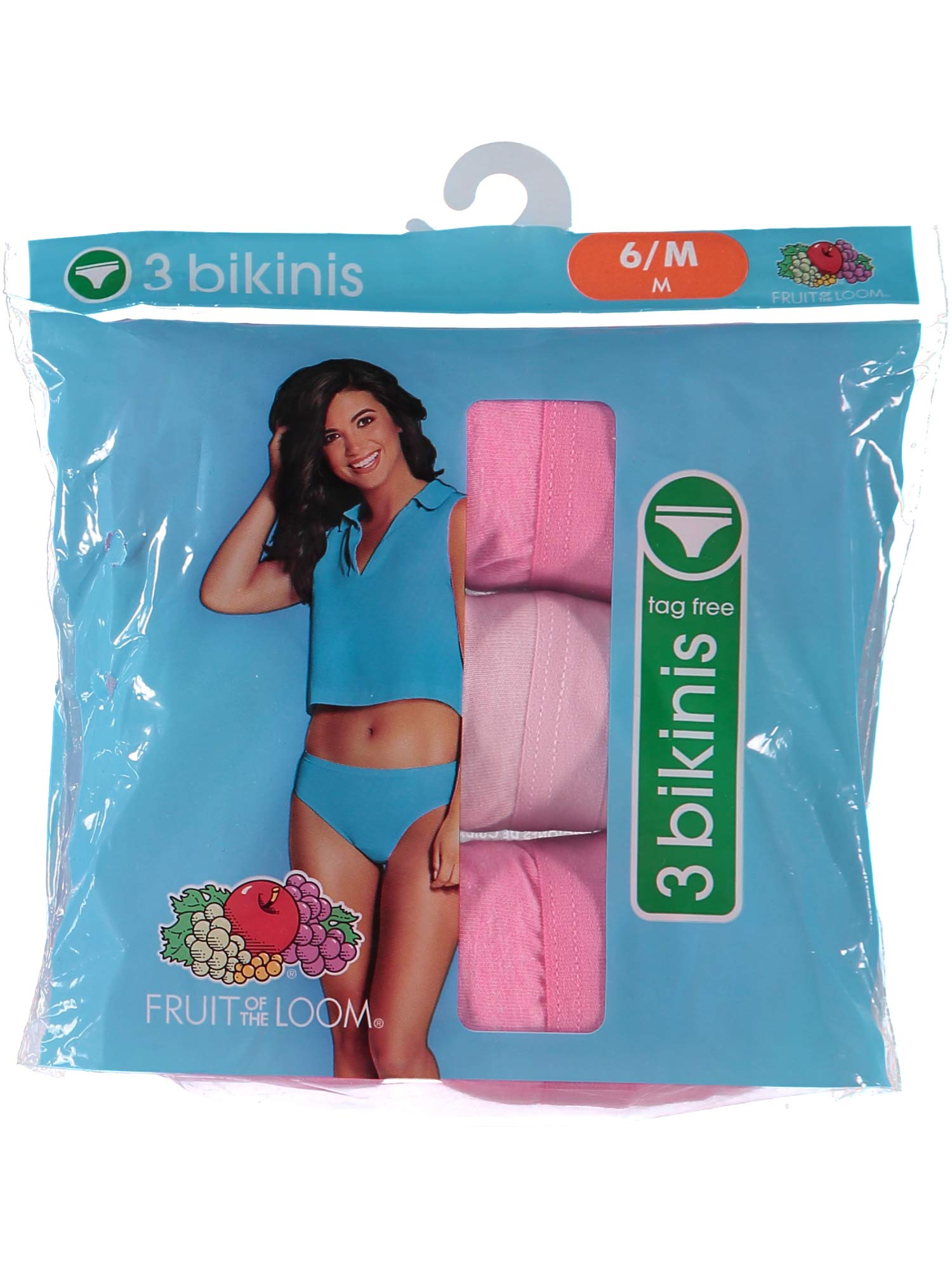 Fruit of the Loom Damskie majtki hipsterskie z niskim stanem, 3 szt