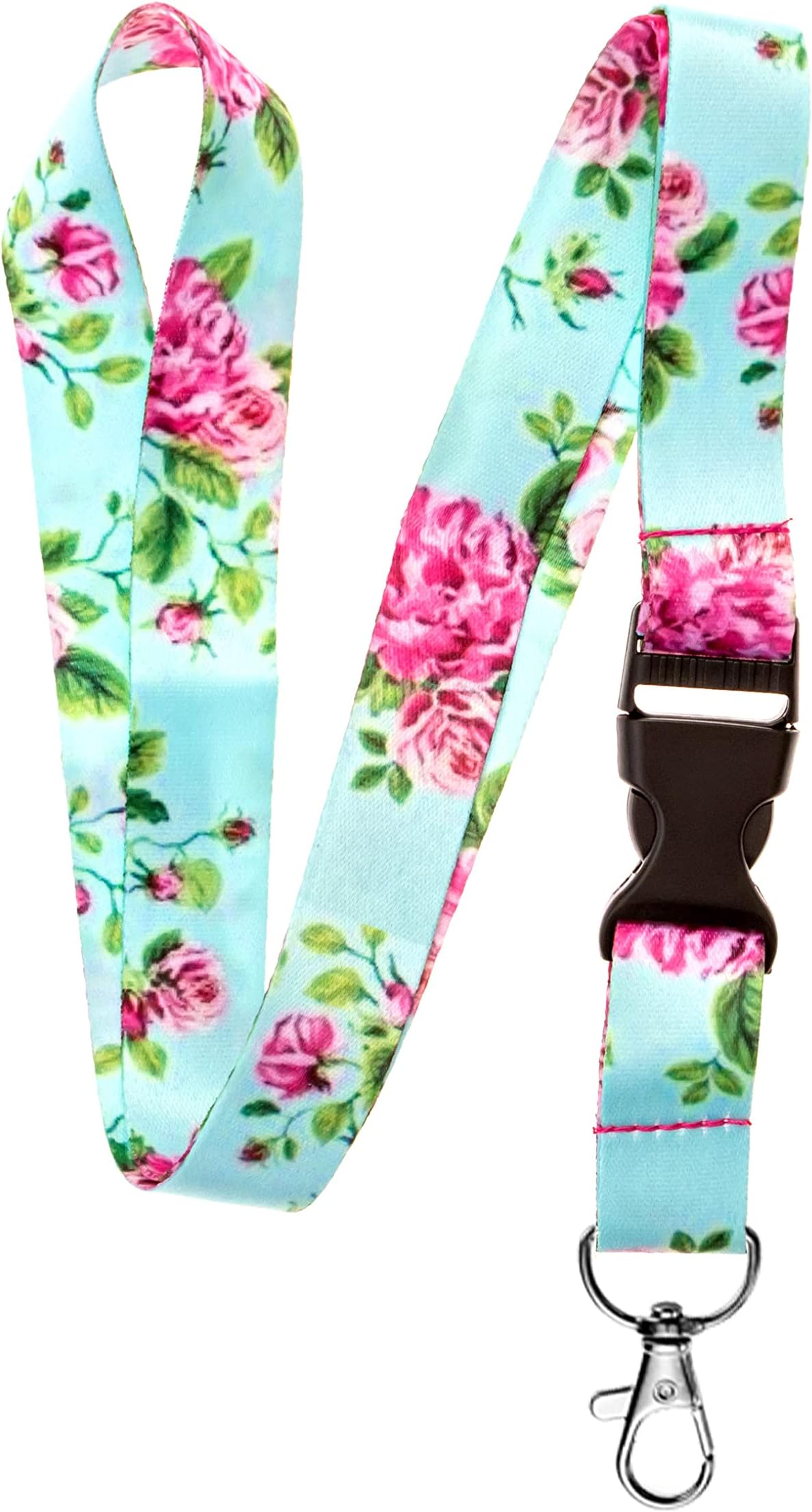 Lanyard for Keys Keychain Lanyard Premium Soft Silky Wide Strapped Beautifully Printed ID Teacher Lanyard with Spring Clip for Women/Men