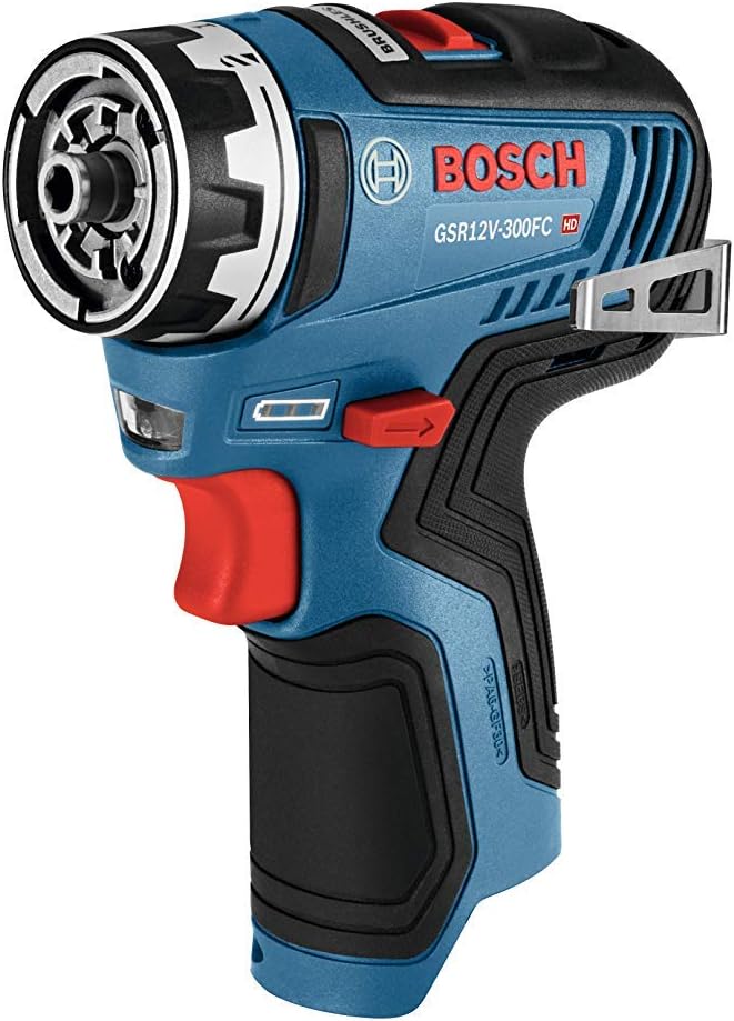 Bosch GSR12V-300FCB22-RT Flexiclick 12V Max EC Brushless Lithium-Ion 5-In-1 Cordless Drill Driver System Kit with 2 Batteries (2 Ah) (Renewed)