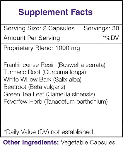 Miniatura 3 de Secrets of the Tribe - Cuidado del dolor menor, fórmula para el dolor musculoesquelético, mezcla de suplementos herbales (60 cápsulas)