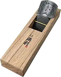 KAKURI Plano de bloco japonês de 50 mm para marcenaria, KANNA — Plaina manual manual para acabamento de madeira, 24 x 6,3 x 5,8 cm, corpo de carvalho ecológico, feito no Japão