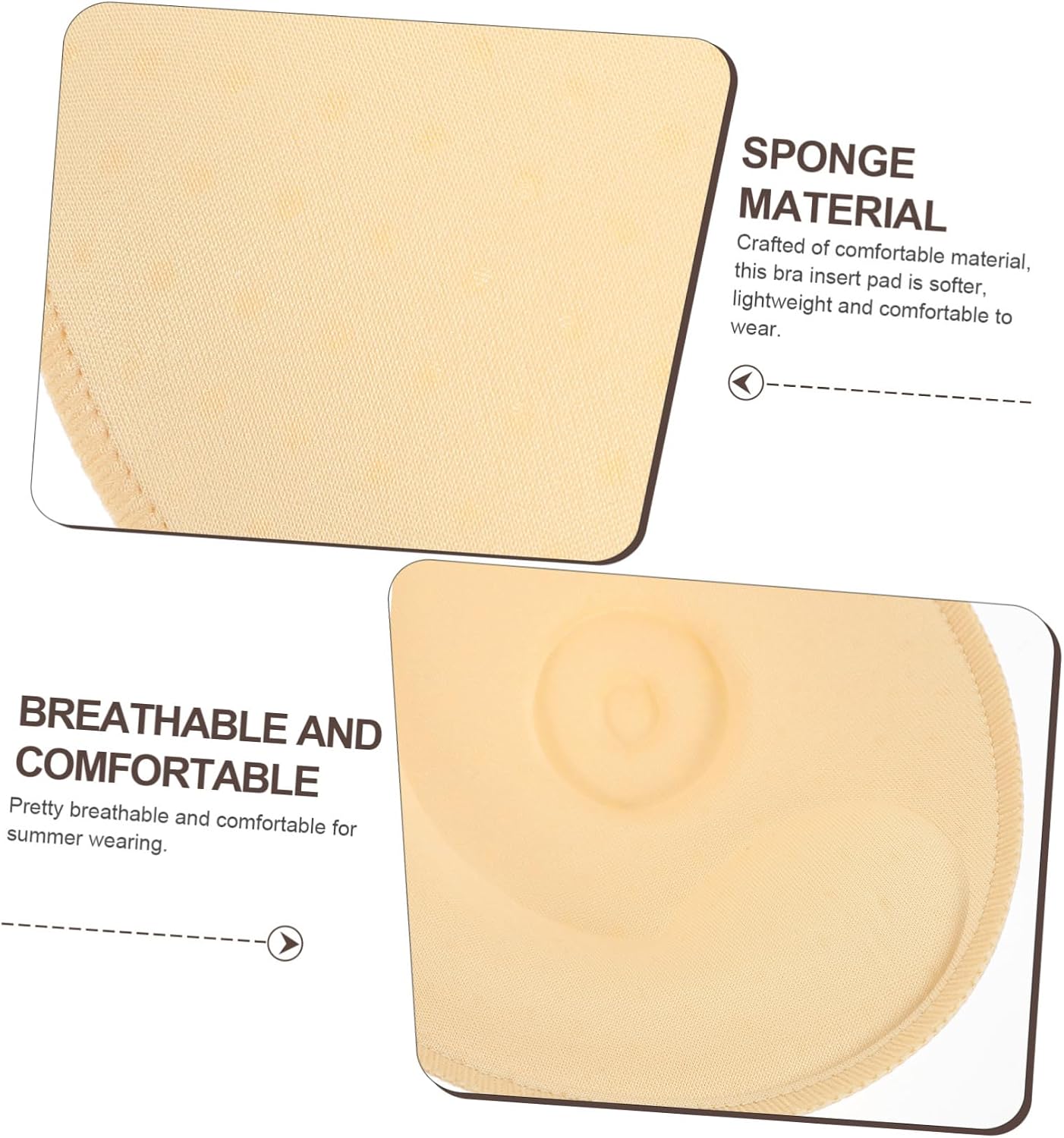 BESPORTBLE Invisible Bras Inserts No Pad Sports Bra Sticky Bra Swimsuit Inserts Bikini Padding Inserts Bra Pads