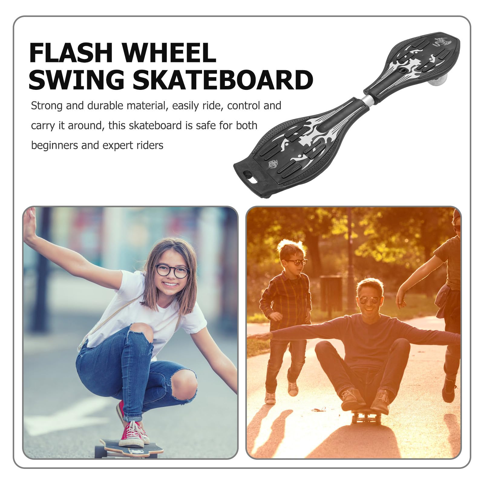 Patineta Antideslizante para Niño y Niña Ruedas Giratorias de 360 Grados, Material Abs y Acero, Diseño Estable y Completamente Ensamblado para Diversión Segura