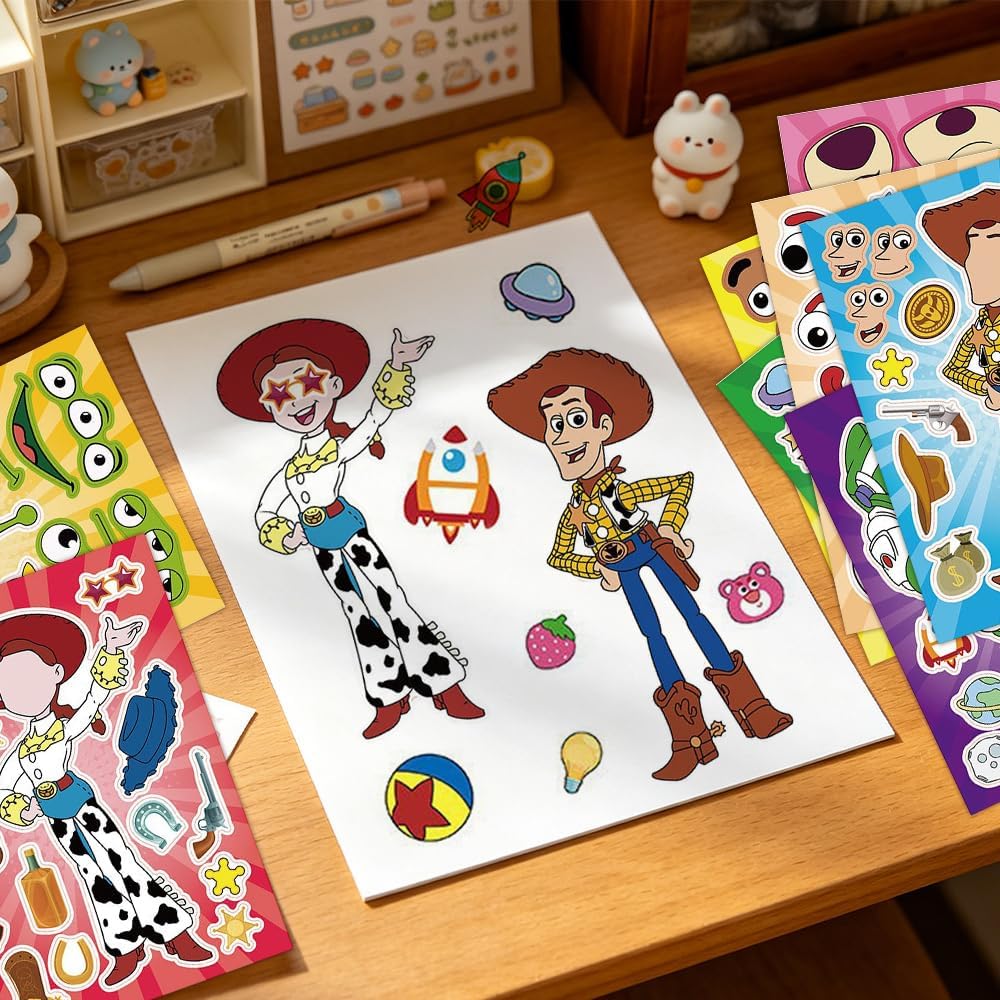 24PCS Toy Cartoon Story Sticker Pack, Make Your Own Stickers (T1) image 4