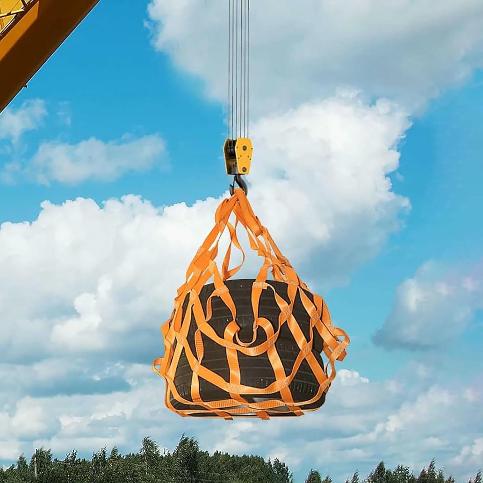 Filet de levage en nylon de 1m à 4m pour levage de charges avec palan