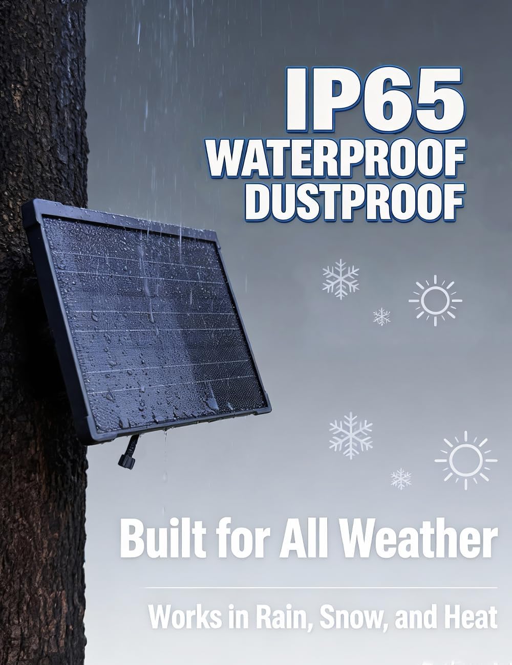 10W Solar Panel for Trail Camera with 20000mAh Rechargeable Battery, 12V 6V Solar Battery Charger Kit Supply for Hunting Game Camera, Waterproof Hunting Accessory