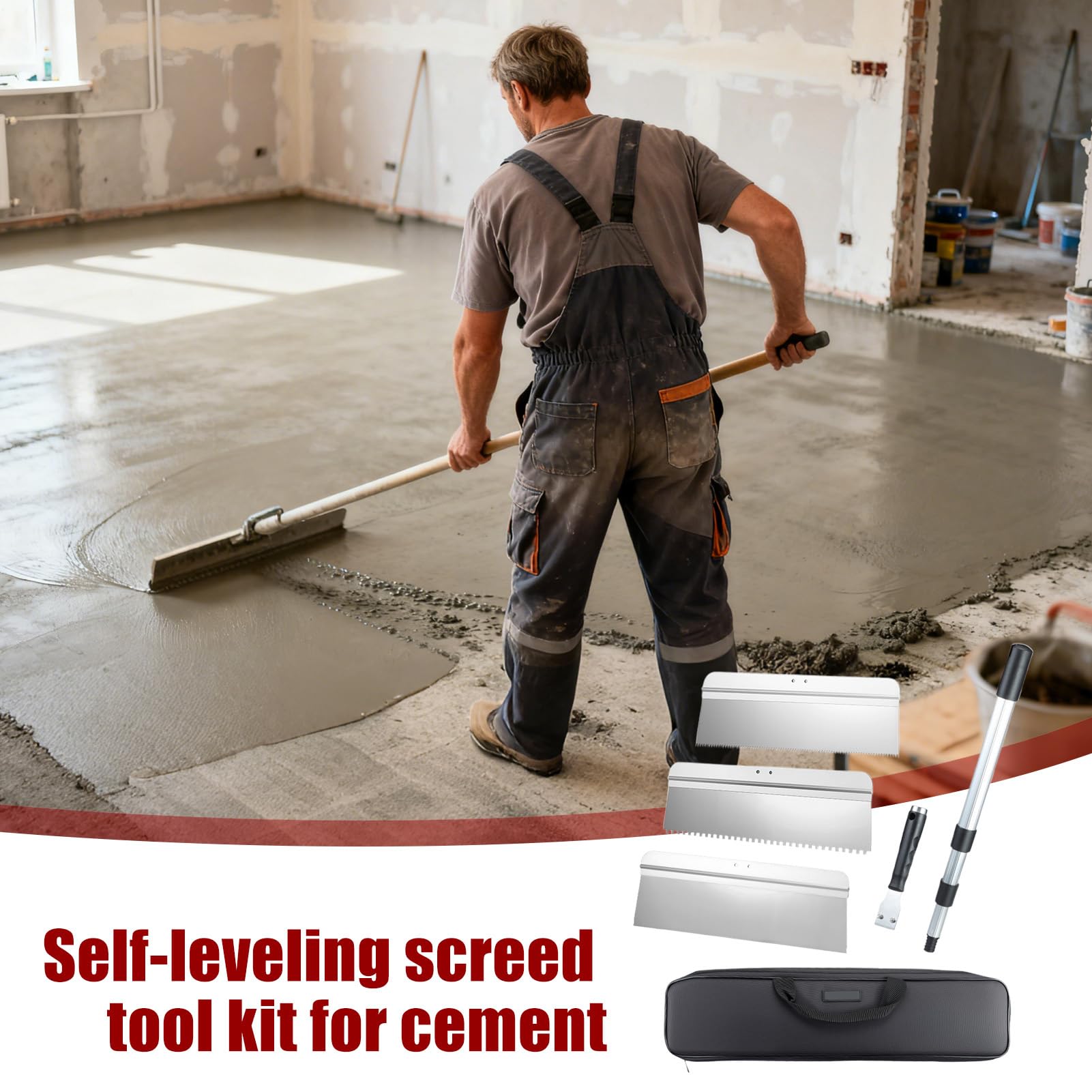 Attrezzi Per Pavimenti Autolivellanti Raschietto Per Pavimenti Epoxy Con | Raschiapavimenti Autolivellante Per Calcestruzzo per Garage Cantina Officina Patio Esterno Piastrelle
