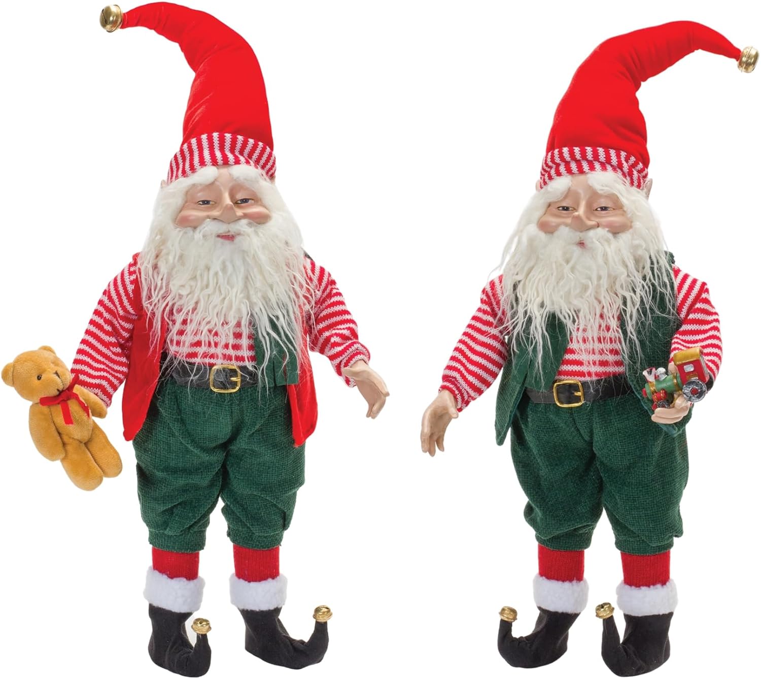 Melrose International Plush Toy Shop Santa (Set of 2)