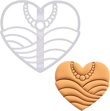 BAKERLOGY Heart Shaped Bride Cookie Cutter - Detailed Biscuit Cutter Design for Baking and Crafts, ideal on fondant, dough, clay