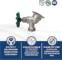 Vista 5 de XFITTING 1/2" hembra NPT x 3/4 GHT Sillcocks, GHT (manguera de jardín roscada) - latón 26-2-3 (1)