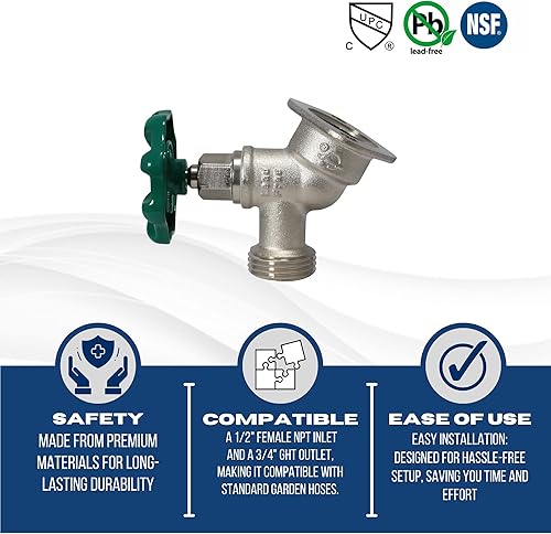 Miniatura 10 de XFITTING 34" Pex x 34 GHT Sillcocks, GHT (manguera de jardín roscada) - latón 26-2-2 (1)