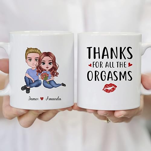 Miniatura 24 de Gossby Taza personalizada para parejas, regalo para esposa, novia, marido, novio con diseño, nombre, San Valentín, aniversario, boda, regalo