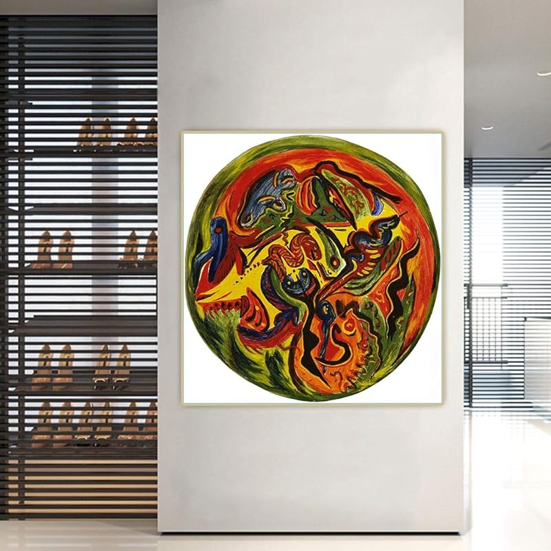 ジャクソン ポロック サークル ポスター 絵画 インテリア おしゃれ アートポスター 絵画 インテリア 油絵 壁飾り ウォールステッカー 木 絵画風壁紙ポスタ 60x60cm フレームなし Okf6cenwya ウォールステッカー シール Karnalifrtc Gov Np