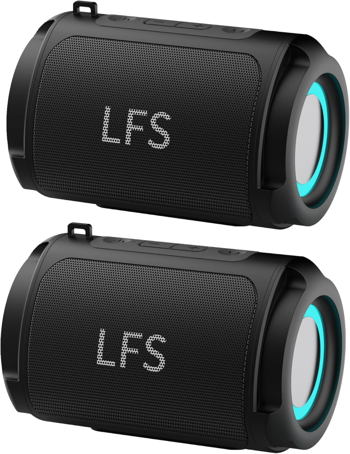 2PCS Portable Bluetooth Speakers, Wireless Mini Speaker Waterproof Beach Speaker, TWS Pairing, RGB Lights, 15H Playtime, Small Speakers for Travel, Home, Shower -2 Pack