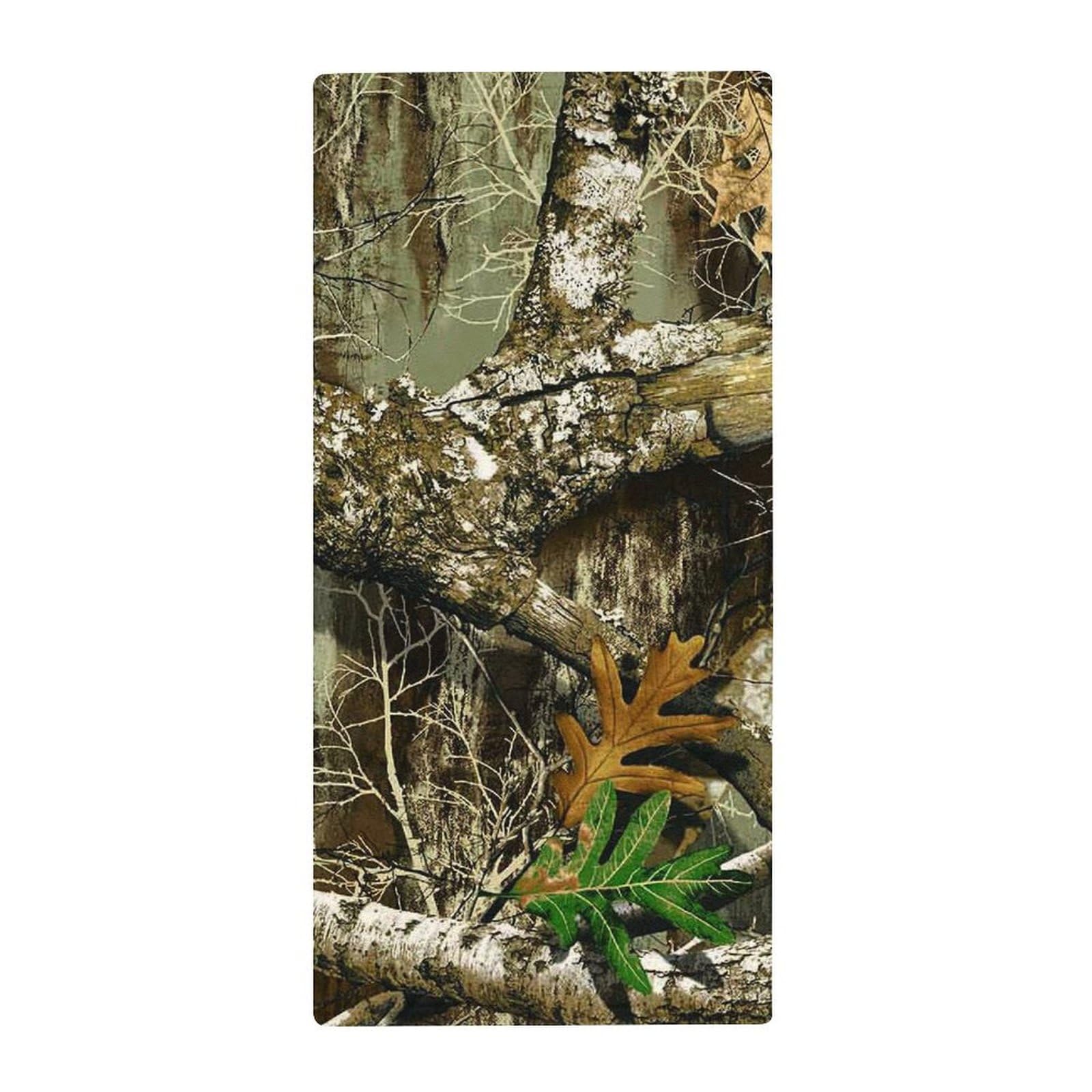 Autumn Hunting Tree Camo Pattern Coral Fleece Towel Fast Dry Super Absorbent Washcloths for Beach Bath Pool Gym