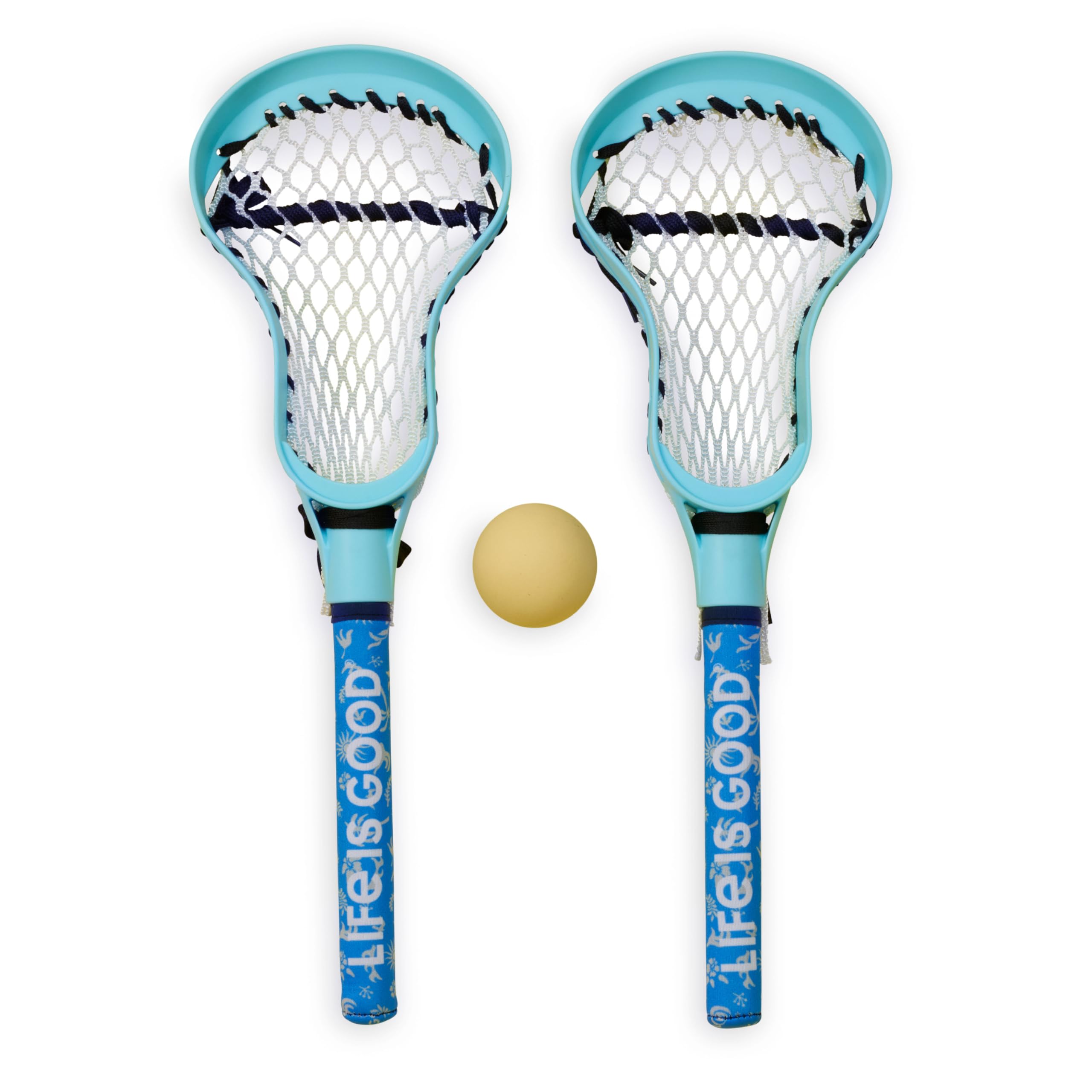 Life is Good Hydro Lacrosse Water Game Set Waterproof Lacrosse Toss Game with Floating Ball,Foam-Grip Sticks for Pool, Beach