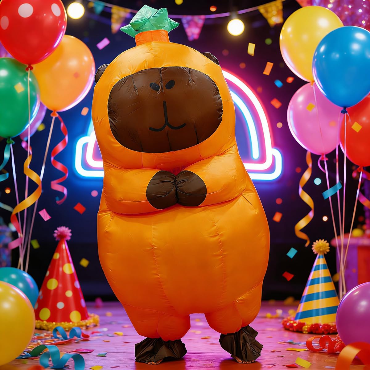 RHYTHMARTS Inflatable Capybara Costume Blow up Costumes for Adult Fancy Dress Party Halloween Christmas - Image 4