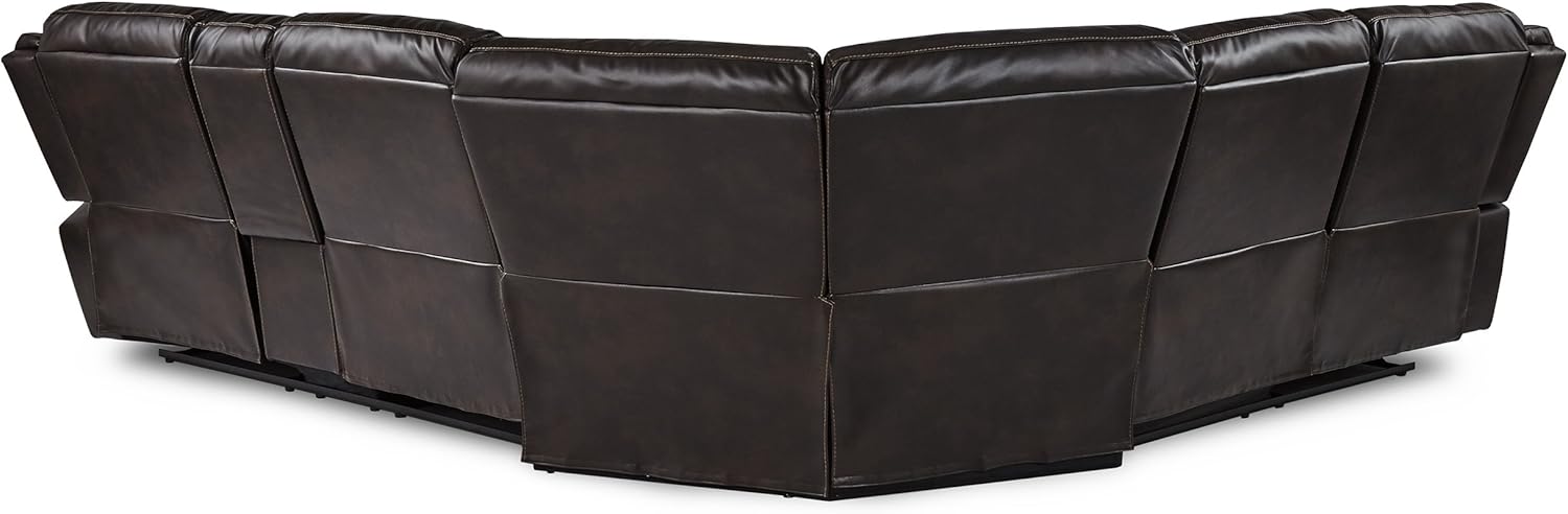 Homelegance 118" Manual Reclining Sectional Sofa, Brown
