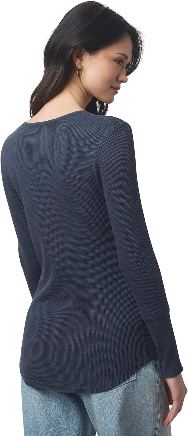 Splendid Womens Thermal Forever Henley Shirt - Image 2