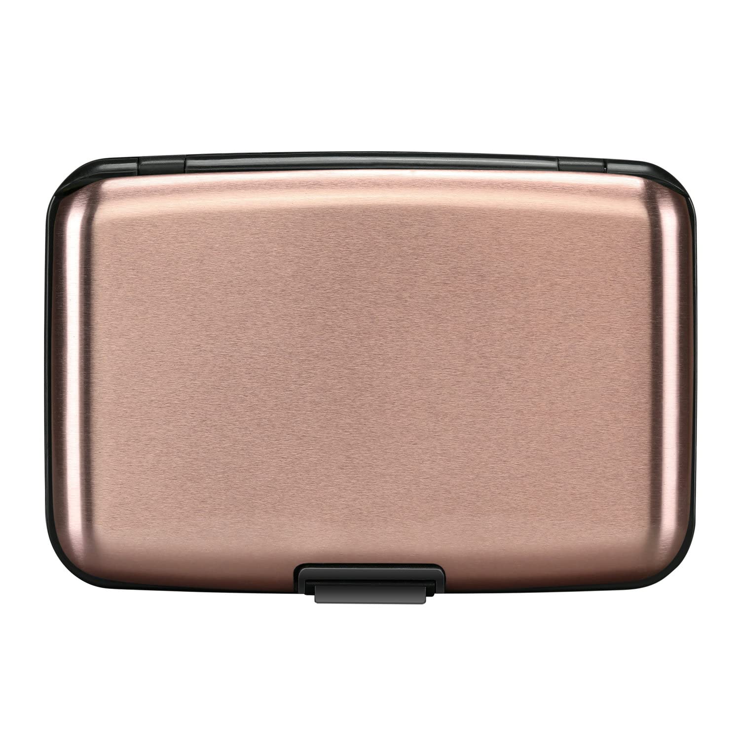 ELFISH RFID Blocking Credit Card Protector Aluminum ID Case Hard Shell Business Card Holders Metal Wallet for Men or Women（Champagne Gold