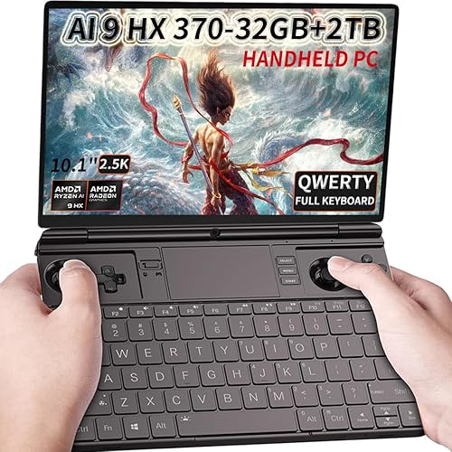 LANRUO GPD Win Max 2 2025 [AMD Ryzen AI 9 HX 370-32GB+2TB] 10.1 Inches Mini Handheld Win 11 PC Video Game Console Laptop 2560X1600 Touchscreen Tablet PC