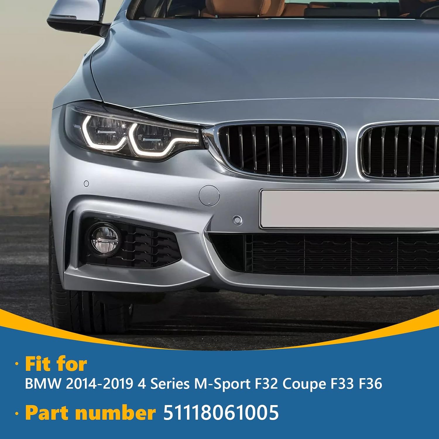 TOPUS Front Bumper Tow Hook Cover for BMW 4 Series M-Sport F32 F33 F36 5