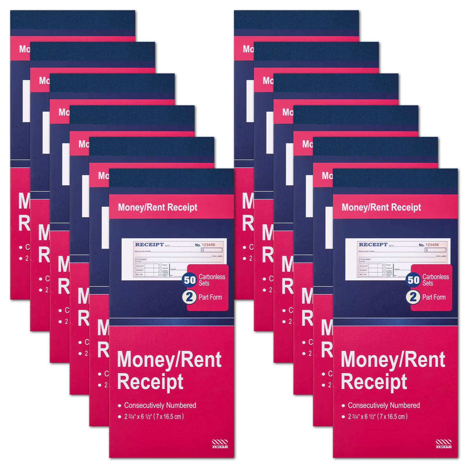 XKDOUS 12 Pack Money and Rent Receipt Book