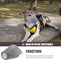 Vista 3 de STOBOK Bozal protector ajustable para la boca del perro con filtro antipolvo Pm2.5, máscara transpirable para mascotas para perros