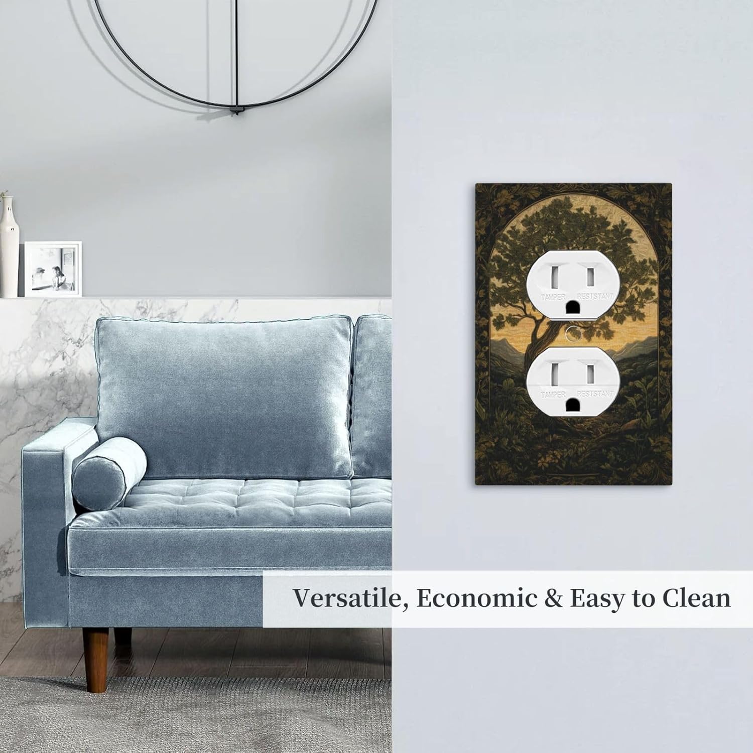 Decorative Art Light Switch Covers Tree 1 Gang Single Duplex Outlet Wall Plate Switchplate Electrical Faceplate