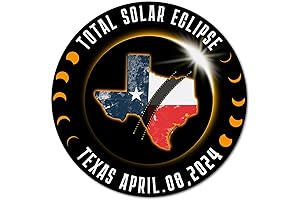 Total Solar Eclipse Texas USA 2024 Souvenir Sticker