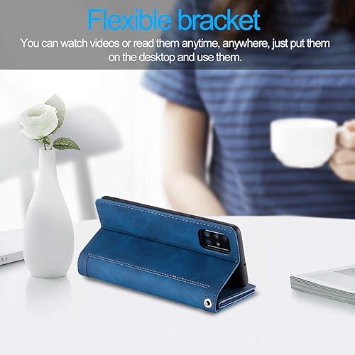 Miniatura 3 de UEEBAI Funda tipo cartera para Samsung Galaxy A53 5G, Retro 9 ranuras para tarjeteros con cremallera Bolsillo Funda de cuero PU Cierre magnético