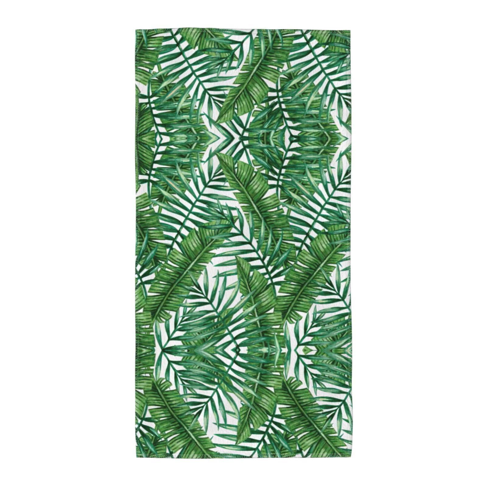 SDEGTHO Banana Leaf Green Fashion Printed Bath Towel High Water Absorption For Hiking Trip