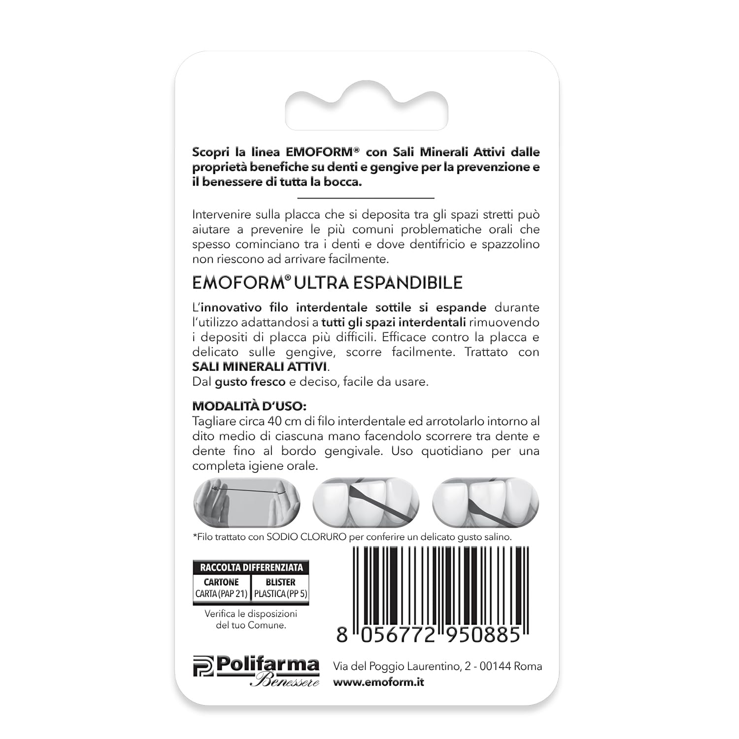 Image secondaire de Fil Dentaire Ciré Emoform Menthe - 30 m, Doux pour les Gencives