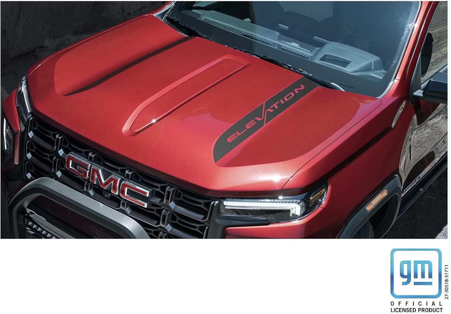 GMC Canyon Elevation Matte Black Hood Decals 2023-2026 Set of 2 GM Licensed