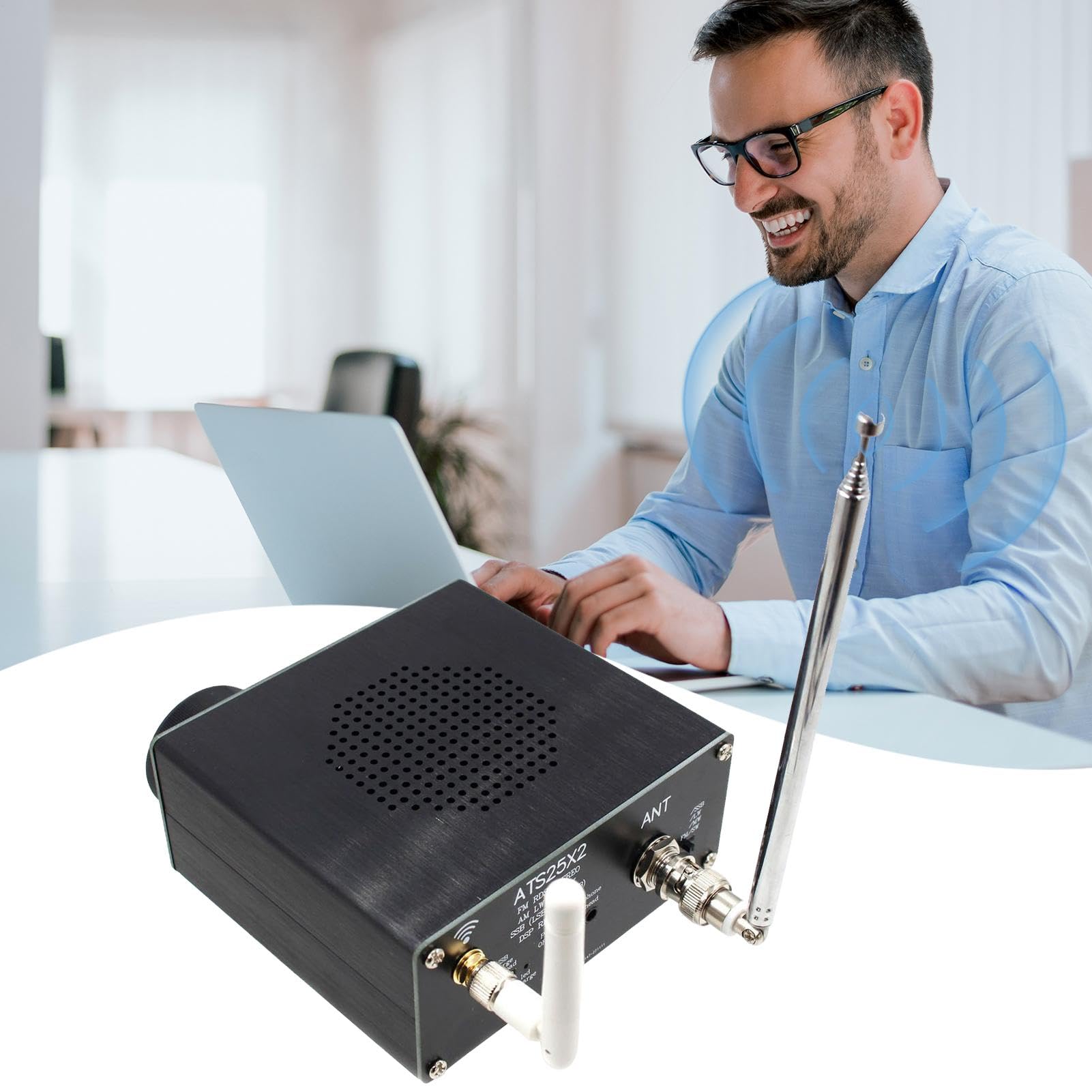Radio Receptor DSP Pantalla Táctil Onda Corta AM Onda Larga DSP | Cobertura Completa De Frecuencia Potente Radio FM Estéreo DSP Multifuncional Portátil Con Batería Recargable Para Familias