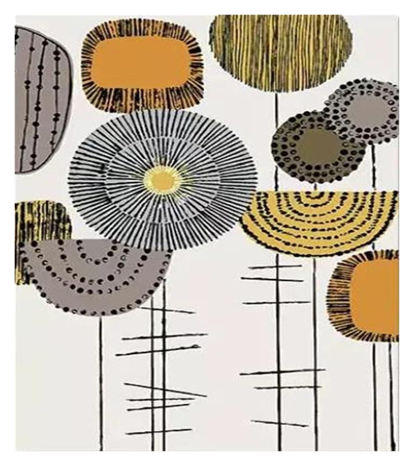 Impression sur toile d'art géométrique nordique moderne 50x70cm pour décoration maison