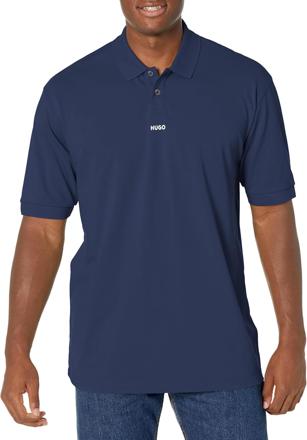 Hugo Mens Contrast Center Logo Polo Shirt