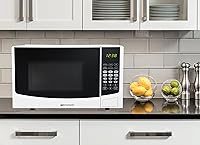 Vista 5 de Emerson 0.9 Cu. Ft. Compact Countertop Microwave Oven with Touch Control, LED Display, 900W, 6 Auto Menus with Removable Glass Turntable and Child
