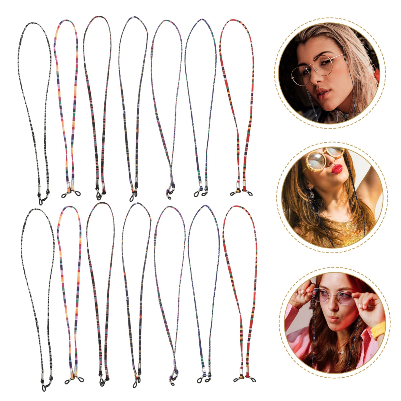 Brillenseil Lanyards Brillenkette Praktische Brillenketten Glashaltekette Brillenhängekette Anti Verlust Brillenhalter Sonnenbrillen Hängeseil Polyester Baumwolle