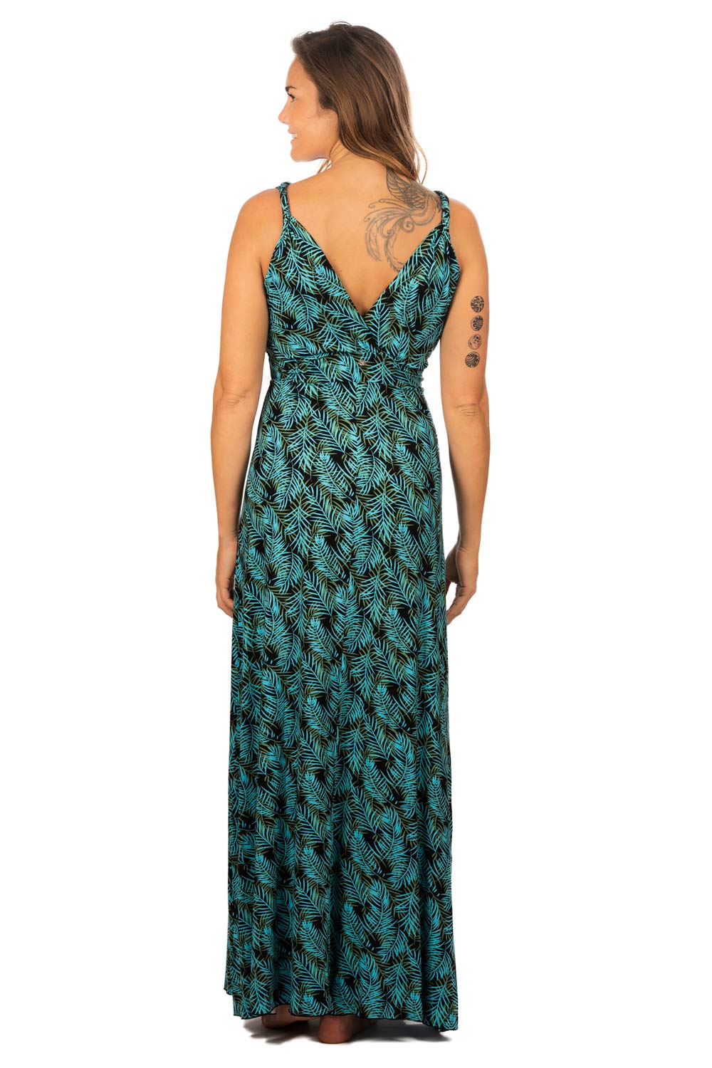 zen knits dresses Zen-Knits Sleeveless Tropical Floral Midi Dress Blue White Sz XS Beach Bohemian