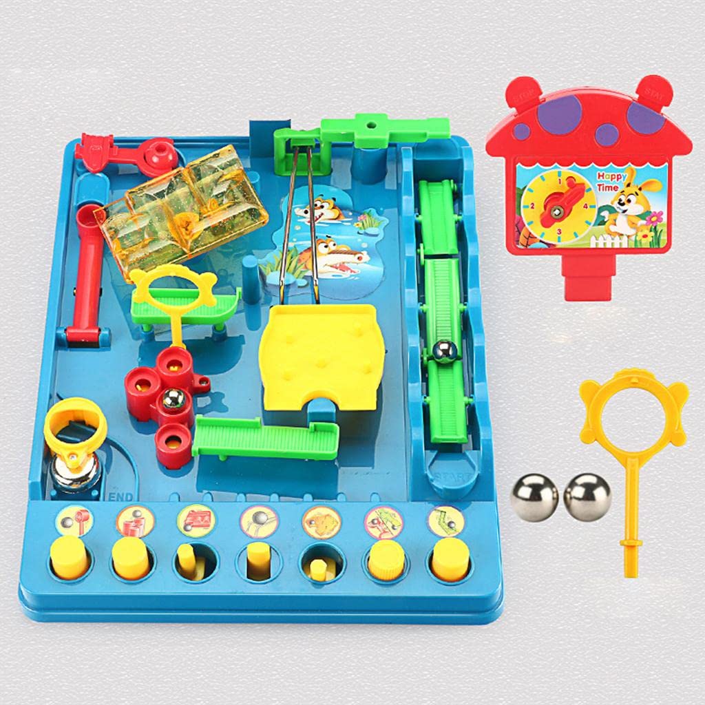 Maze Puzzle Spiel Brettspiel Gesellschaftsspiel Holzpuzzle Murmelbrett zur Entwicklung Logischer Fähigkeiten Und Feinmotorik für